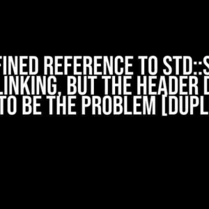 Undefined reference to std::string while linking, but the header doesn’t seem to be the problem [duplicate]